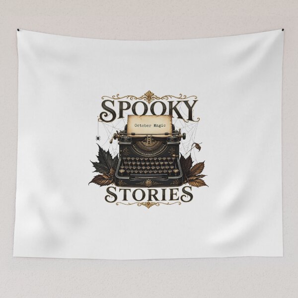 Item preview, Spooky Stories Vintage Typewriter Autumn Art designed and sold by Créative touche .