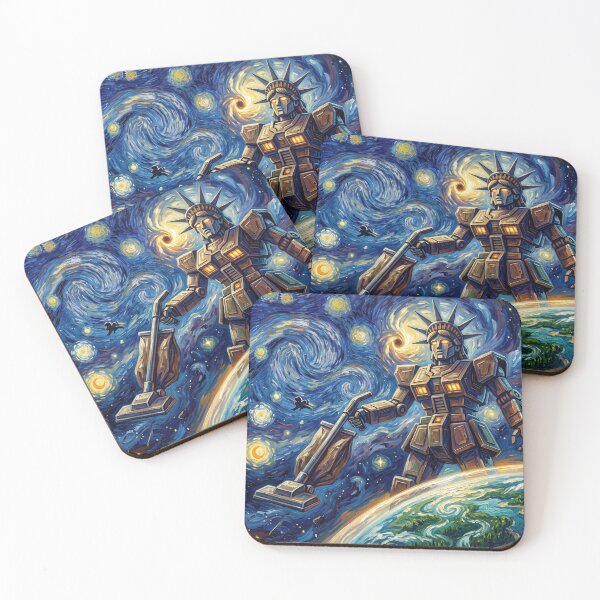 Item preview, Mega Maid Starry Night Sci Fi Landscape designed and sold by Bad-Decisions-Designs.
