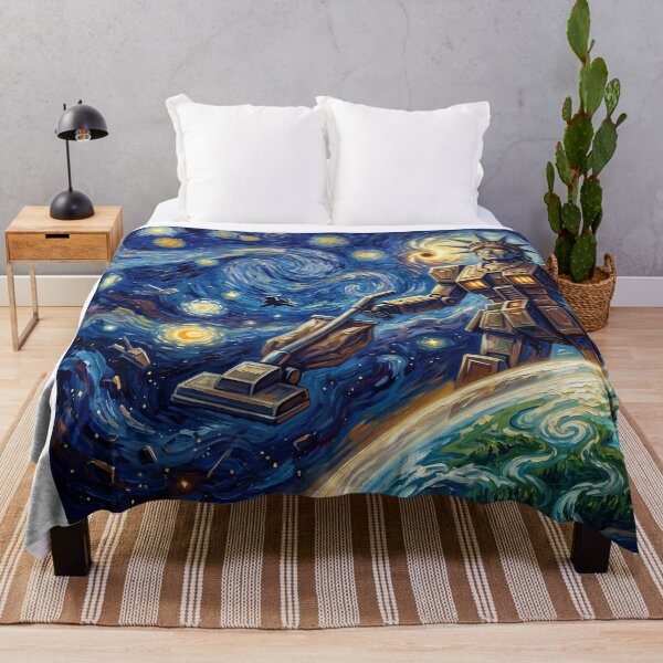 Item preview, Mega Maid Starry Night Sci Fi Landscape designed and sold by Bad-Decisions-Designs.