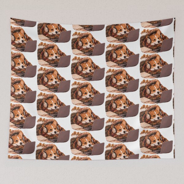 Item preview, Cozy corgi studying  designed and sold by anacdg.