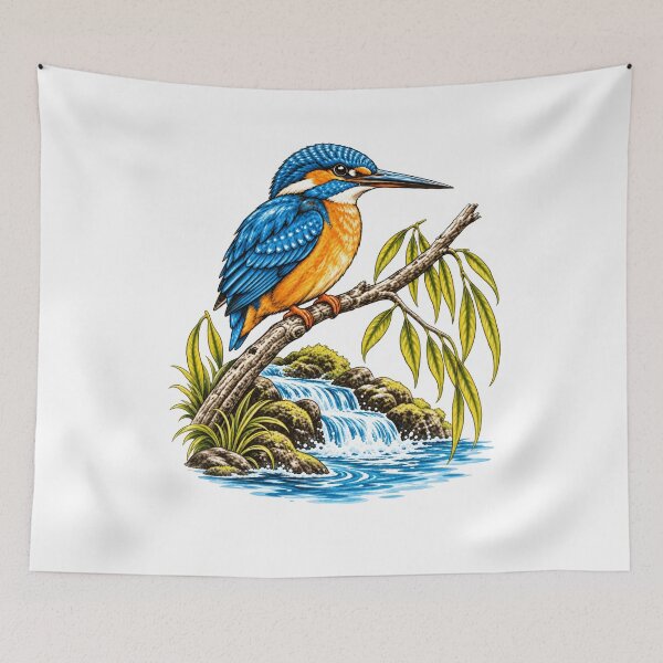Item preview, Kingfisher Vintage Birdwatching Wildlife Nature designed and sold by LASTIQUE-dd.