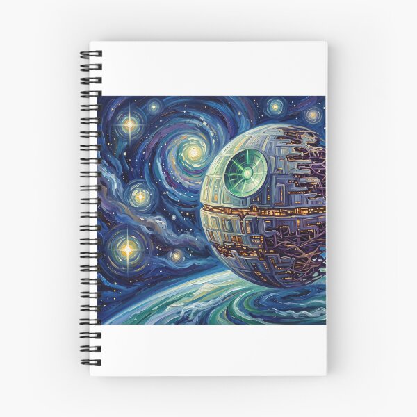 Item preview, Death Star Starry Night Sci Fi Landscape designed and sold by Bad-Decisions-Designs.