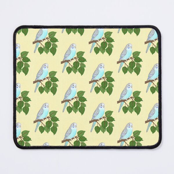 Item preview, Cute Blue Budgie on a Branch – Adorable Blue Parakeet Bird designed and sold by LiudmylaMaika.