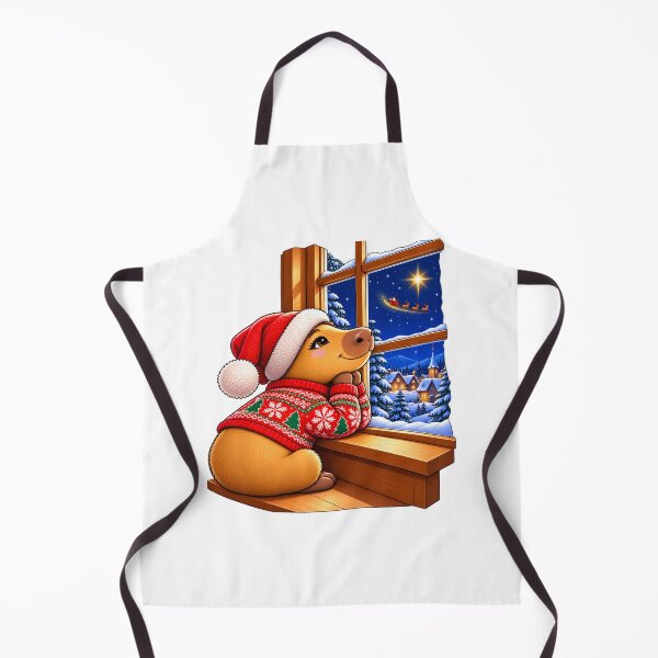 Item preview, Cute Christmas Capybara Watching for Santa – Magical Christmas Eve designed and sold by CapybaraTravels.
