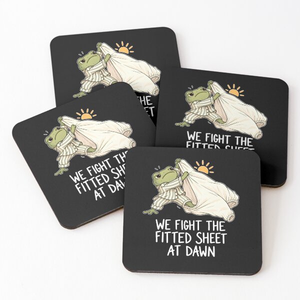 Item preview, We Fight the Fitted Sheet at Dawn Funny Frog Meme designed and sold by LASTIQUE-dd.