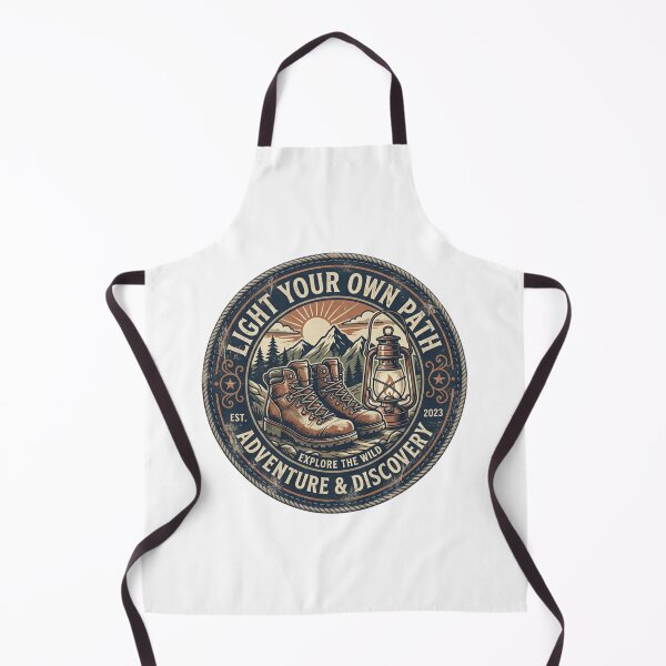 Item preview, Light Your Own Path Adventure Discovery Hiking Boots Lantern Vintage Badge designed and sold by Sanan Israyilli.
