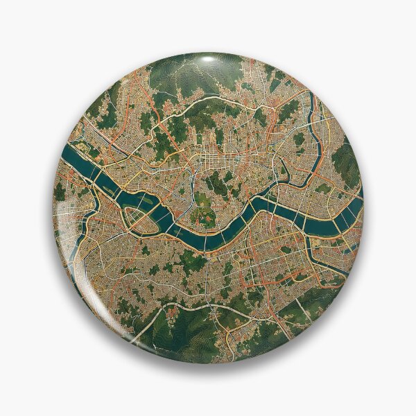 Item preview, Seoul Minimalist City Map designed and sold by Furflix.