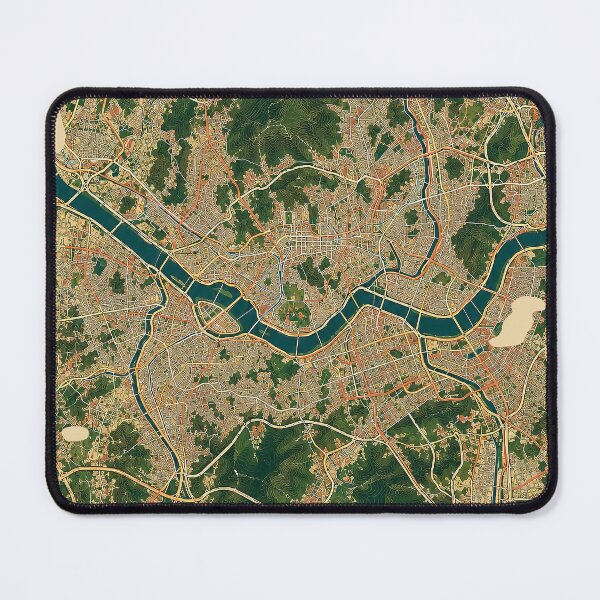 Item preview, Seoul Minimalist City Map designed and sold by Furflix.