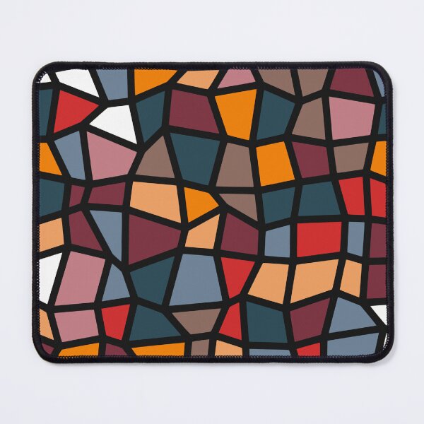 Item preview, Retro Stained Glass Pebble Mosaic Pattern designed and sold by KungPowUnicorn.