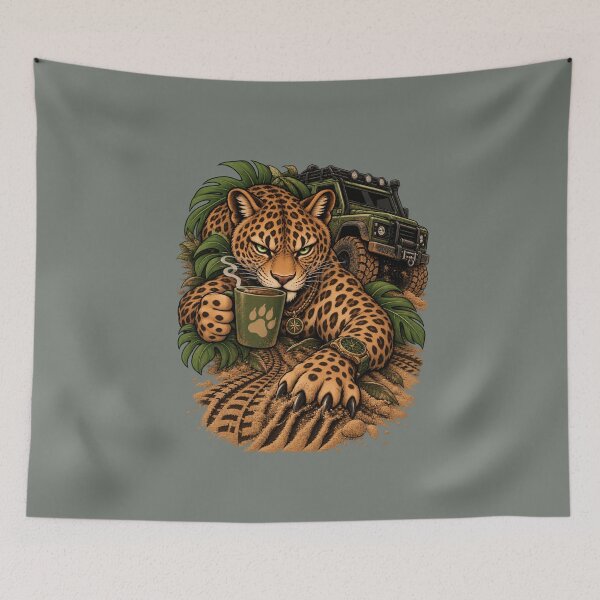 Item preview, Wild Territory – Leopard Coffee & Off-Road designed and sold by Aimetoi.