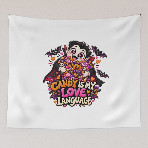 Item preview, Candy Is My Love Language Halloween Graphic, Cute Vampire PNG, Funny Halloween Clipart designed and sold by Pixanova.