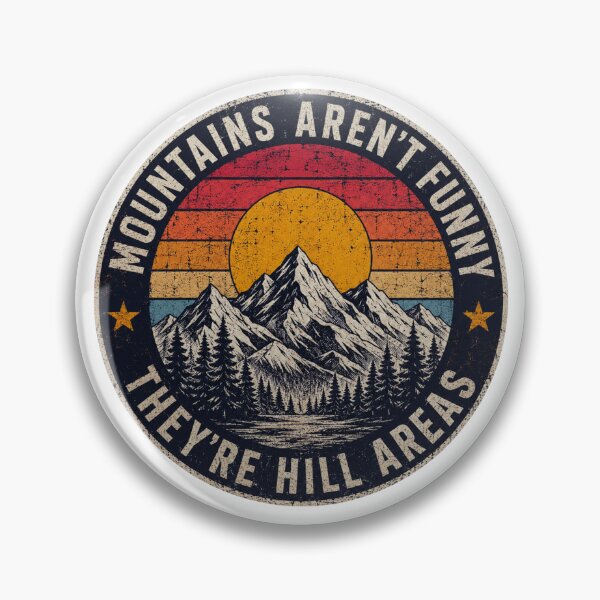 Item preview, Mountains Aren't Funny They're Hill Areas Shirt, Funny Dad Joke T-Shirt, Vintage Sunset Mountain Tee, Outdoor Hiking Graphic Shirt designed and sold by Maniwarsi.
