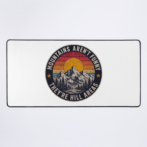 Item preview, Mountains Aren't Funny They're Hill Areas Shirt, Funny Dad Joke T-Shirt, Vintage Sunset Mountain Tee, Outdoor Hiking Graphic Shirt designed and sold by Maniwarsi.