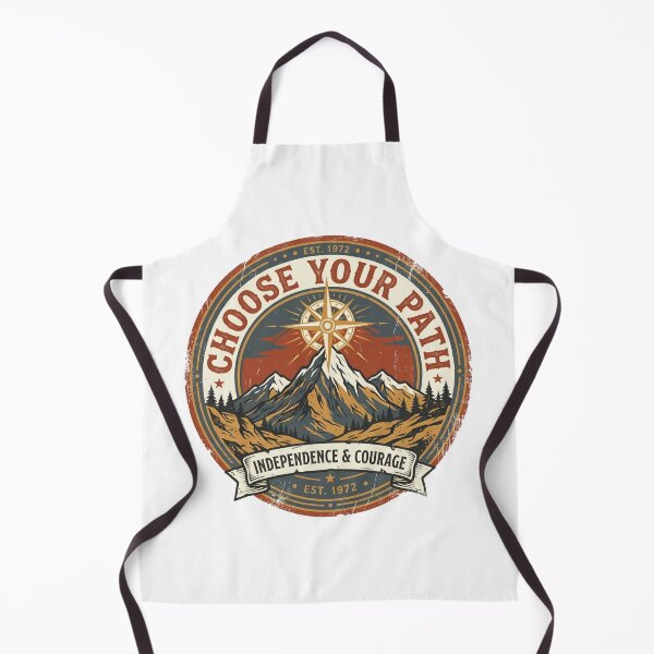 Item preview, Choose Your Path Independence Courage Mountain Compass Vintage Badge designed and sold by Sanan Israyilli.