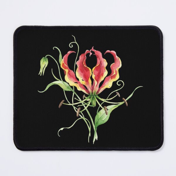 Item preview, Gloriosa Lily Watercolor Flame Flower Botanical Art designed and sold by bvdesignart.