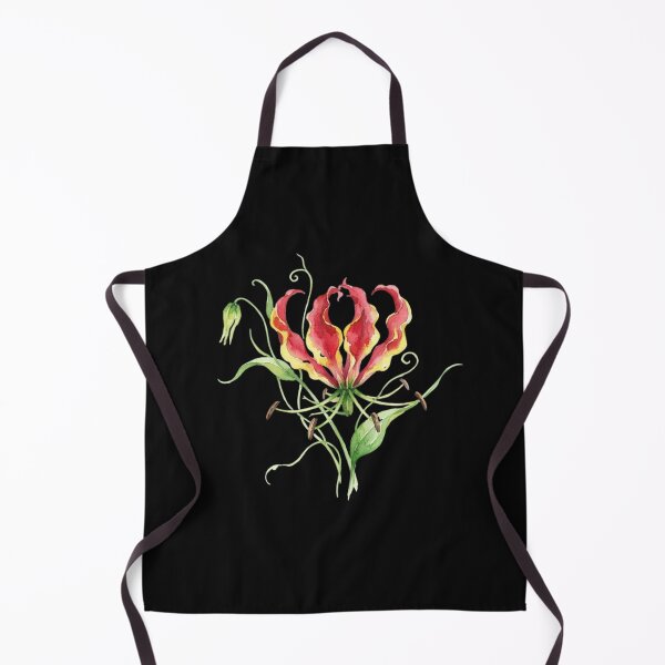 Item preview, Gloriosa Lily Watercolor Flame Flower Botanical Art designed and sold by bvdesignart.