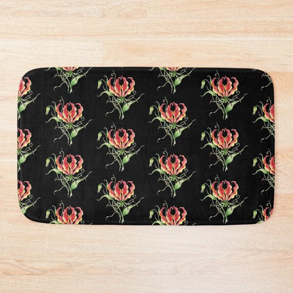 Item preview, Gloriosa Lily Watercolor Flame Flower Botanical Art designed and sold by bvdesignart.