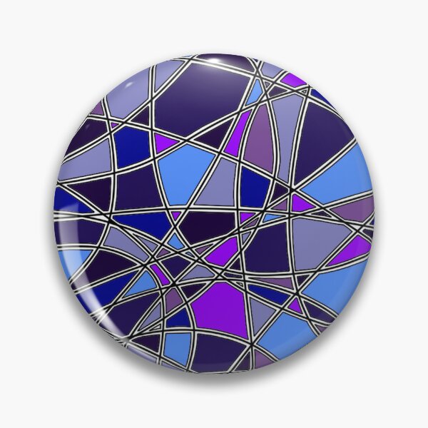 Item preview, Abstract Stained Glass Blue Purple Mosaic Geometric Pattern designed and sold by FioreDiCiliegio.