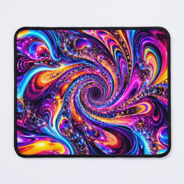 Item preview, Psychedelic Neon Liquid Swirl Trippy Fractal Art designed and sold by BloomOfDesign.
