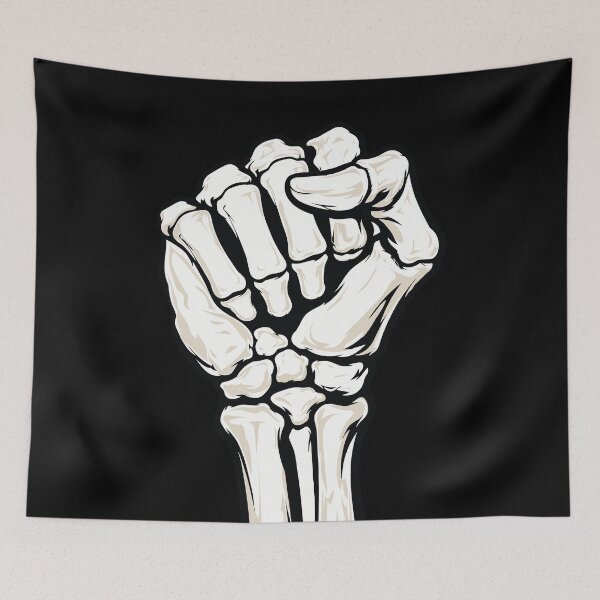 Item preview, Skeleton Raised Fist - Bone Unity designed and sold by Marshallamoakohene.