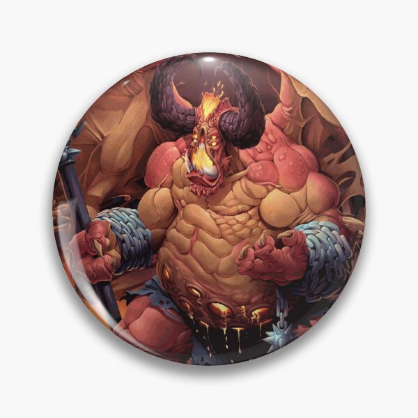 Item preview, Horned Demon Lord in Volcanic Wasteland designed and sold by AmaelCourt4.