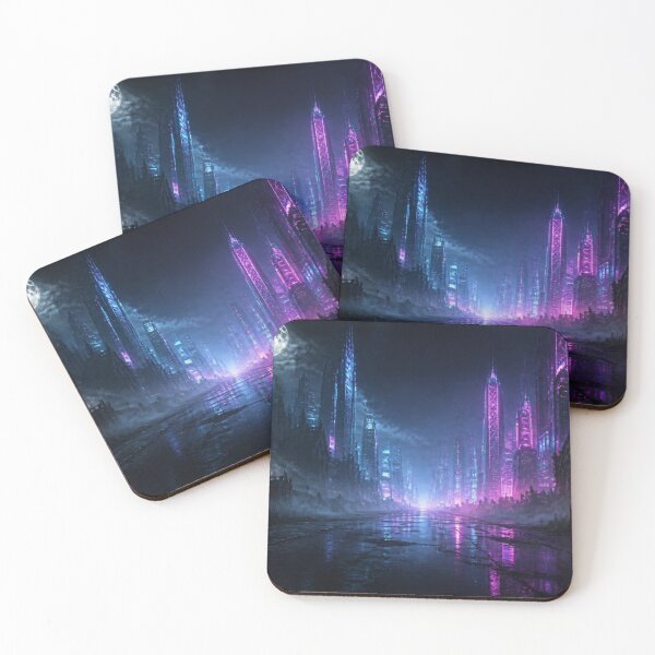 Item preview, Dark Synthwave Gothic Cyberpunk Street Horizon designed and sold by LazyDayzCo.