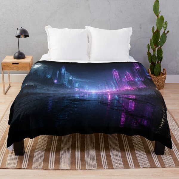 Item preview, Dark Synthwave Gothic Cyberpunk Street Horizon designed and sold by LazyDayzCo.