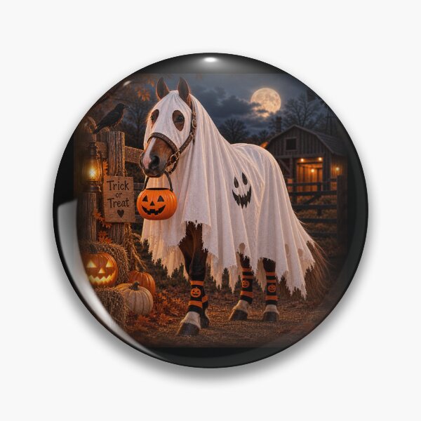 Item preview, Trick or Treat – Cute Ghost Horse Halloween designed and sold by Quarterhorses.