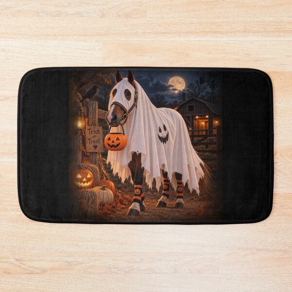 Item preview, Trick or Treat – Cute Ghost Horse Halloween designed and sold by Quarterhorses.