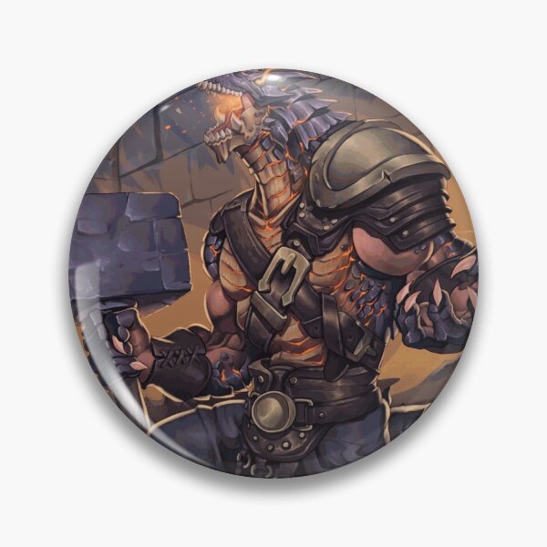 Item preview, Dragon Warrior Holding Hammer in Ruins designed and sold by AmaelCourt4.