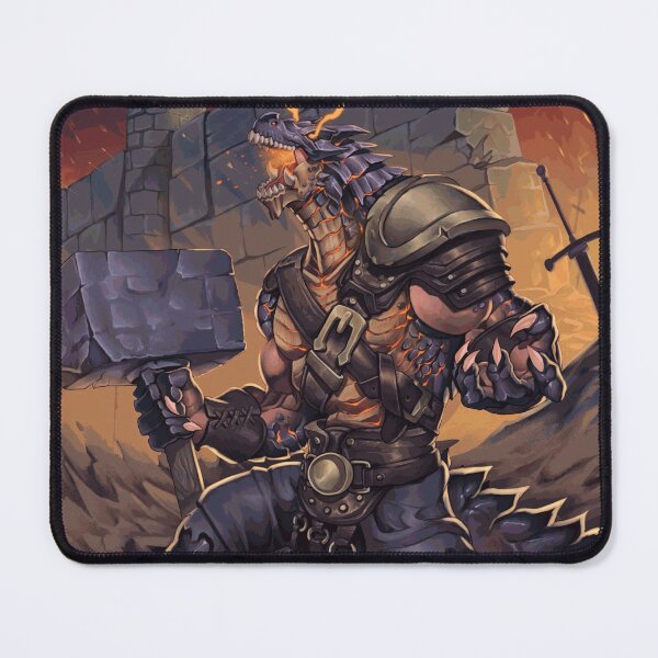 Item preview, Dragon Warrior Holding Hammer in Ruins designed and sold by AmaelCourt4.
