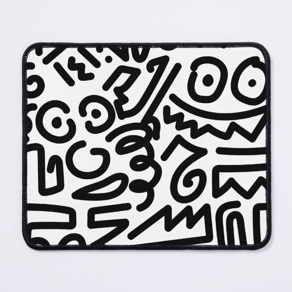 Item preview, Abstract Doodle Art - Black Line Art Pattern designed and sold by Wolagno.