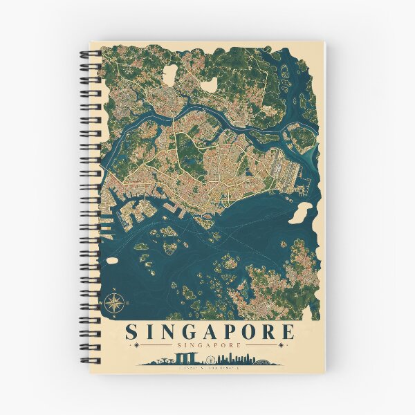 Item preview, Singapore Minimalist City Map designed and sold by Furflix.