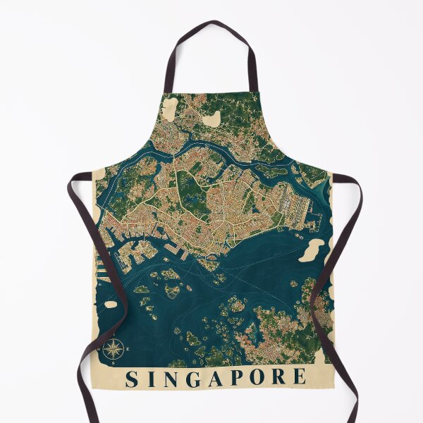 Item preview, Singapore Minimalist City Map designed and sold by Furflix.