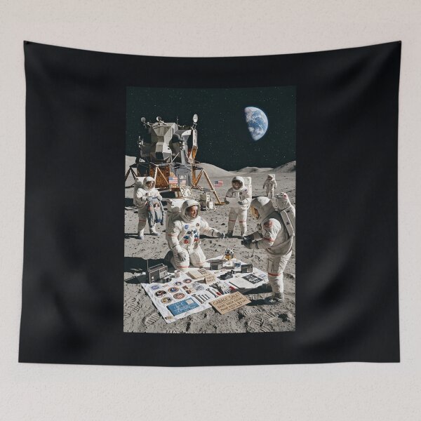 Item preview, NASA astronaut holds garage sale on the moon  designed and sold by WiseBow.