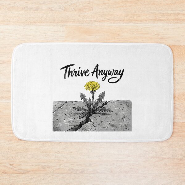 Item preview, Thrive Anyway Dandelion Growing Through Concrete Crack Resilience Motivational designed and sold by Sanan Israyilli.