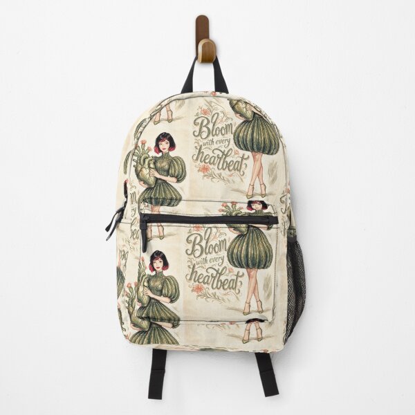 Item preview, Bloom With Every Heartbeat – Vintage Botanical Cactus Heart Art designed and sold by Hen-C-Art.