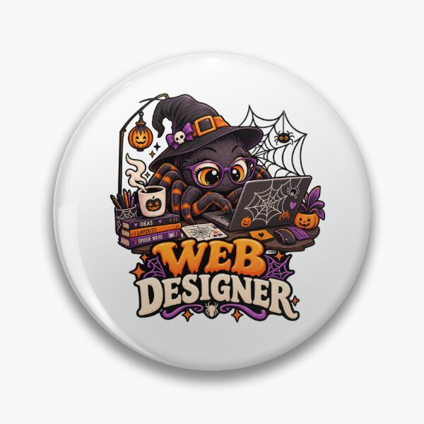 Aperçu de l'œuvre Graphisme d'Halloween pour webdesigner, PNG d'araignée mignonne, clipart d'Halloween amusant, designer effrayant créée et vendue par Pixanova.