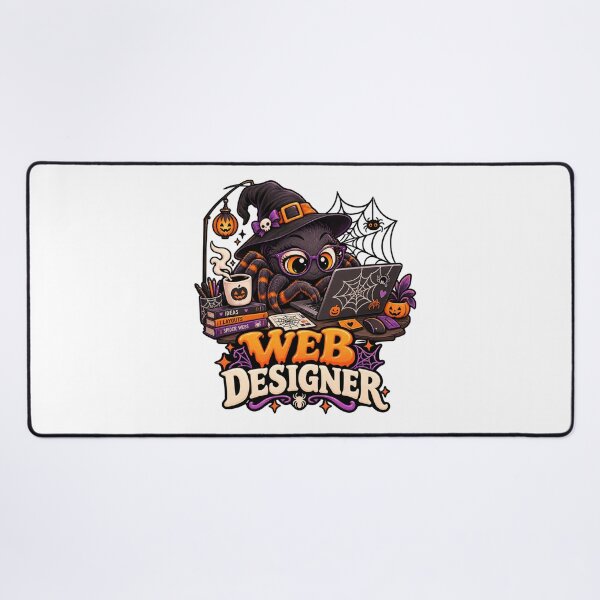 Item preview, Web Designer Halloween Graphic, Cute Spider PNG, Funny Halloween Clipart, Spooky Designer designed and sold by Pixanova.