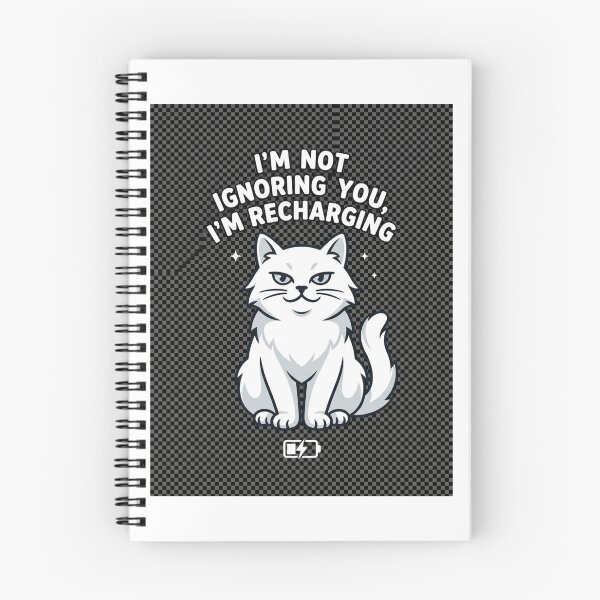 Item preview, I’m Not Ignoring You, I’m Recharging Cat designed and sold by LUM3RA.