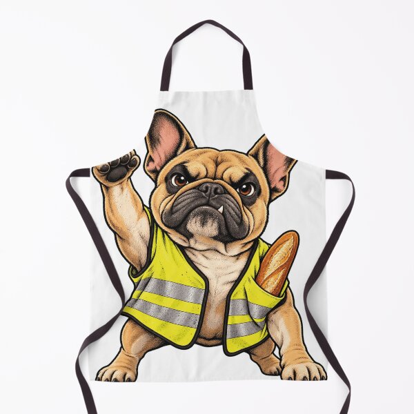 Item preview, French Bulldog in a yellow vest | The people have dog designed and sold by Limmagin.