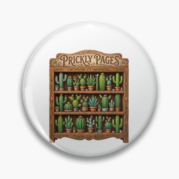 Item preview, Prickly Pages Cactus Bookshelf Succulent Plant Lover Rustic Southwestern Book Lover designed and sold by Sanan Israyilli.