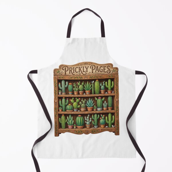 Item preview, Prickly Pages Cactus Bookshelf Succulent Plant Lover Rustic Southwestern Book Lover designed and sold by Sanan Israyilli.
