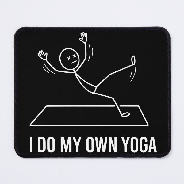 Item preview, Funny Stick Figure Yoga Pose – Minimalist Yoga Humor Illustration designed and sold by Everyday Vibe Studio.