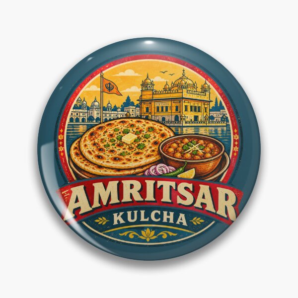 Item preview, Amritsar Kulcha Vintage Travel Shirt – Punjabi Indian Food Lover Design designed and sold by Globalcitytees.