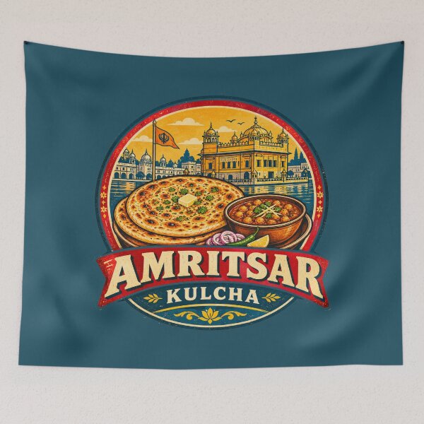 Item preview, Amritsar Kulcha Vintage Travel Shirt – Punjabi Indian Food Lover Design designed and sold by Globalcitytees.