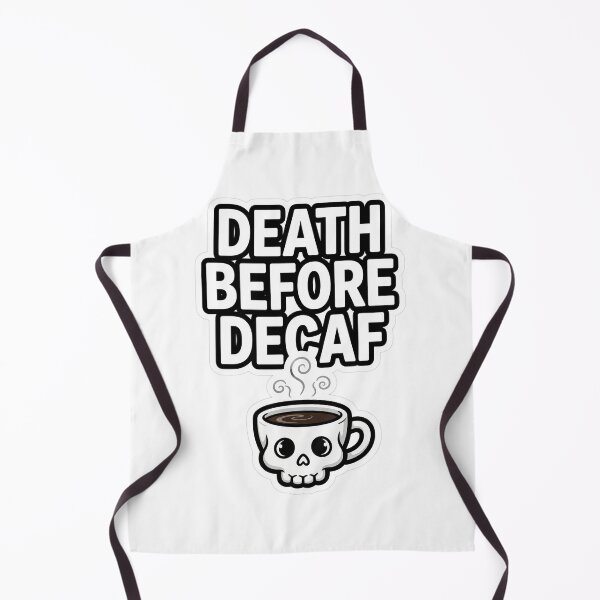 Item preview, Death Before Decaf Funny Coffee Skull Sticker designed and sold by PRIME4YOU.