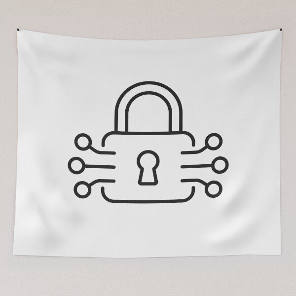 Item preview, Cybersecurity Lock Line Icon designed and sold by VectorForge Studio.