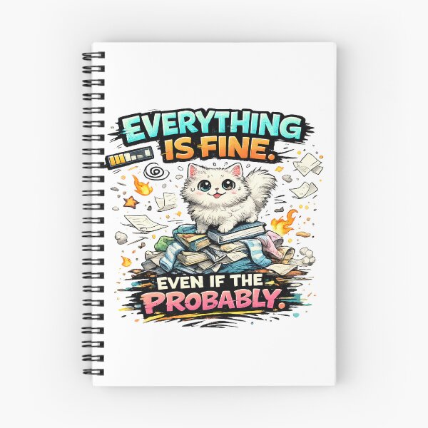 Item preview, Funny Everything Is Fine Chaos Cat designed and sold by UvooArt.