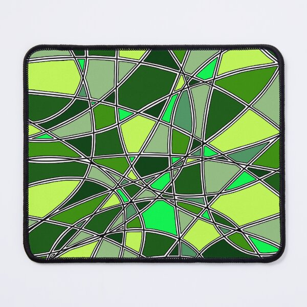 Item preview, Abstract Stained Glass Green Mosaic Geometric Pattern designed and sold by FioreDiCiliegio.